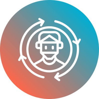 eşsiz kullanıcı vektör çizgisi simgesi