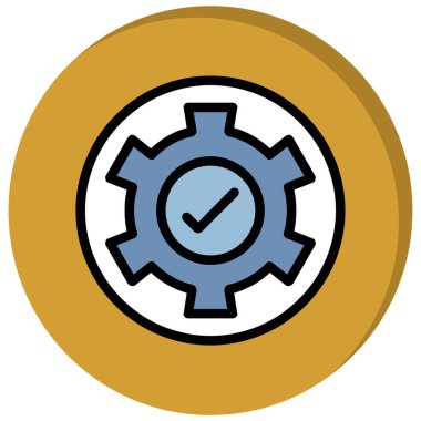 beyaz arkaplanda düz stil ikon izole. Ayarlar ve ayarlar.