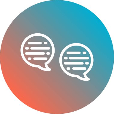 Sohbet simgesi soyut arkaplan grubunda izole edildi