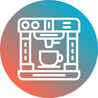 Kahve makinesi vektör simgesi. resimleme