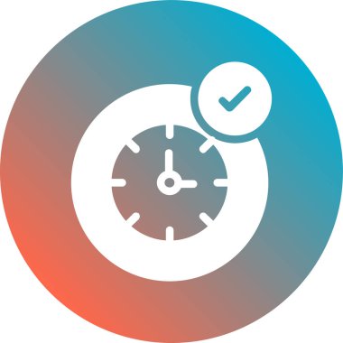 Yuvarlak saatin vektör çizimi