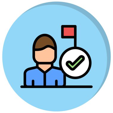 İş adamı vektör simgesi modern basit illüstrasyon