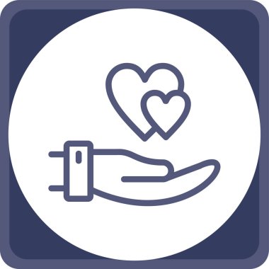 Kalp simgesinin vektör illüstrasyonu