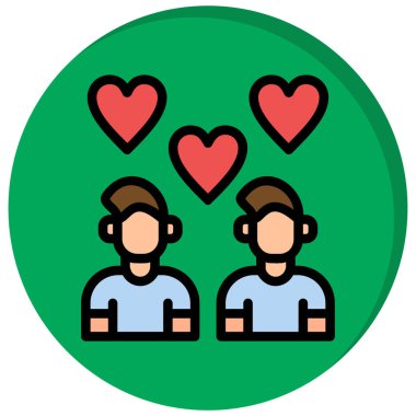 iki kalp illüstrasyon vektör