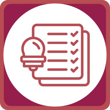 Kontrol listesi. Web simgesi basit illüstrasyon