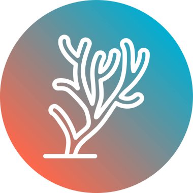 güzel kaktüs vektör çizgisi simgesi