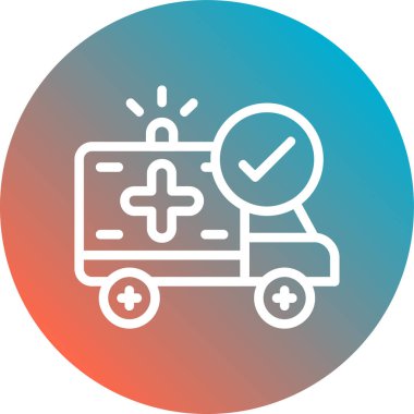 ambulans simgesi vektör illüstrasyonu