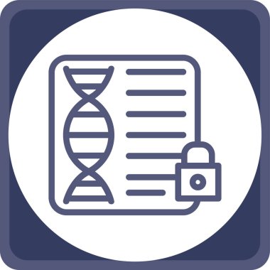 DNA ikonu, vektör illüstrasyonu. düz tasarım biçimi