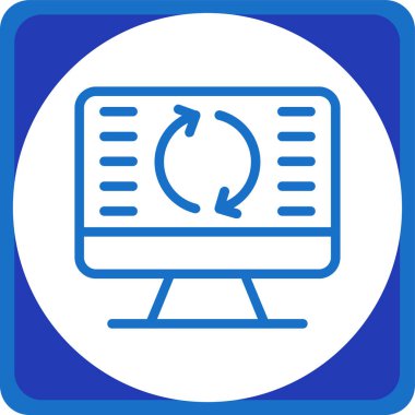 Bilgisayar. Web simgesi basit illüstrasyon