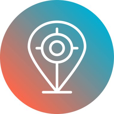 Vektör konumu simge illüstrasyonu