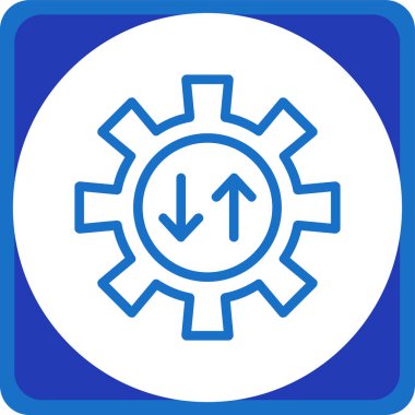 COG Tümleştirme vektör simgesi bir çerçeve içinde