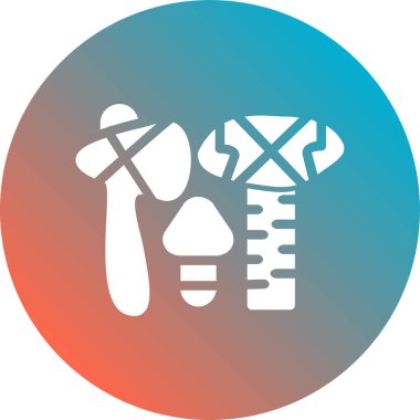 Balık tutma yöntemi ikonu ve iki - renk ince - yuvarlak - vektör illüstrasyonu.