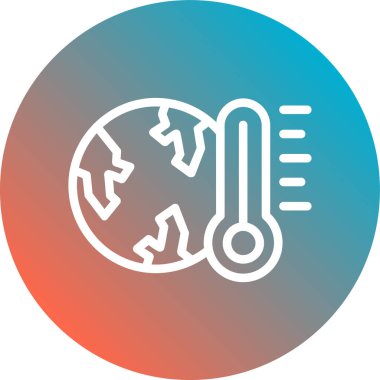 Bir dünya küresinin vektör simgesi, vektör illüstrasyonu