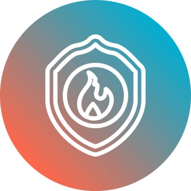 Bir ateş simgesinin vektör illüstrasyonu