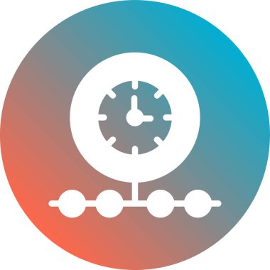 Modern saat simgesinin vektör illüstrasyonu