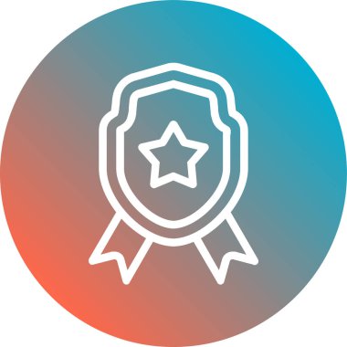 Rozet. Web simgesi basit illüstrasyon