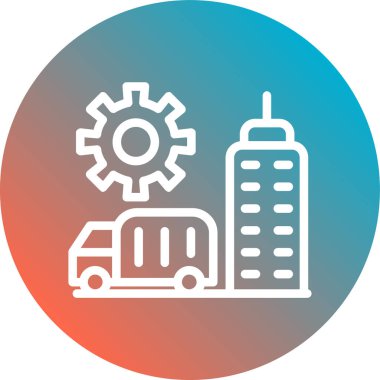 Modern oto tamir simgesinin vektör illüstrasyonu