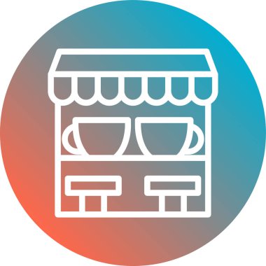 Dükkan. Web simgesi basit illüstrasyon