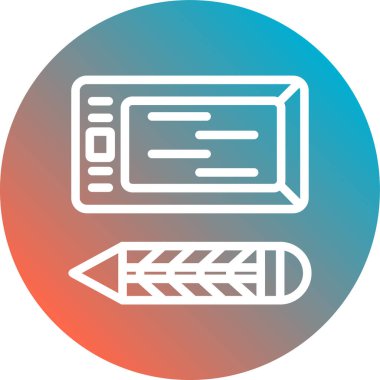 Kalem simgesi, vektör illüstrasyonu