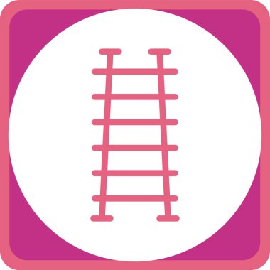 Merdiven. Web simgesi basit illüstrasyon