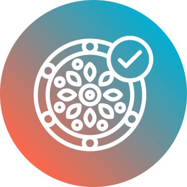 Yuvarlak bir simgenin vektör illüstrasyonu