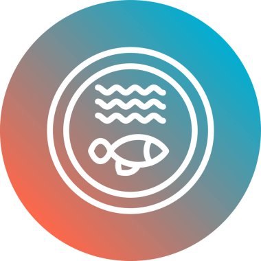 Benzersiz Balık Vektör Satırı Simgesi