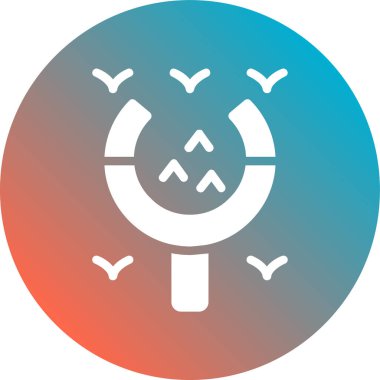 Hedefin tek bir izole edilmiş simgesinin vektör çizimi