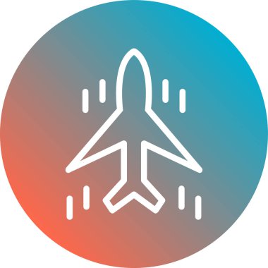 Moda tarzında izole edilmiş uçak simgesi