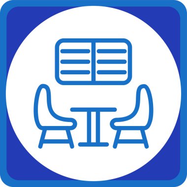 Sandalye. Web simgesi basit illüstrasyon