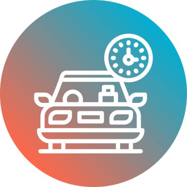 Bir araba simgesinin vektör illüstrasyonu