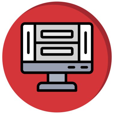 bilgisayar izleyici vektör simgesi