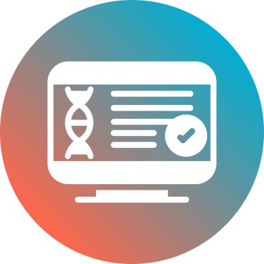 DNA analizi modern simge, vektör illüstrasyonu