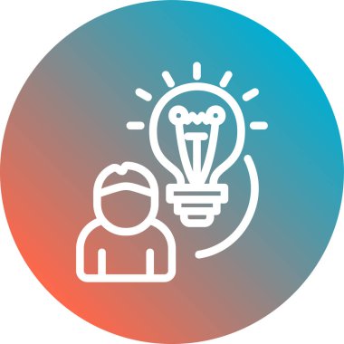 eşsiz fikir vektör çizgisi simgesi