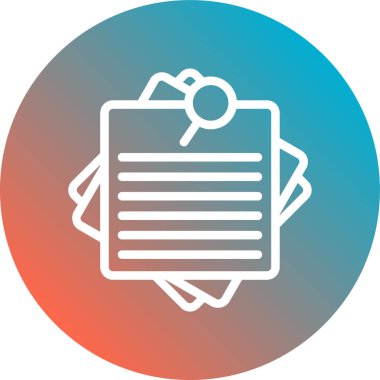 Belge simgesinin vektör illüstrasyonu