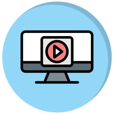 video oynatıcı vektör simgesi