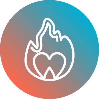 Kalp vektör simgesi modern basit vektör çizimi