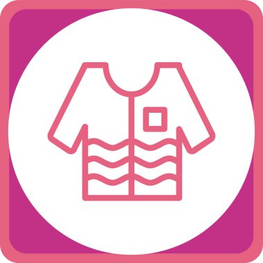 Kıyafetler. Web simgesi basit illüstrasyon