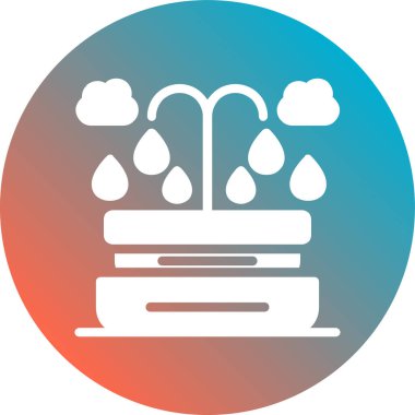 Bir duş simgesinin vektör illüstrasyonu