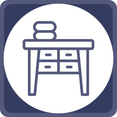 Masa. Web simgesi basit illüstrasyon