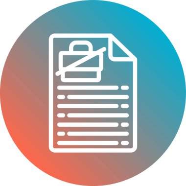 belge simgesi, vektör çizimi