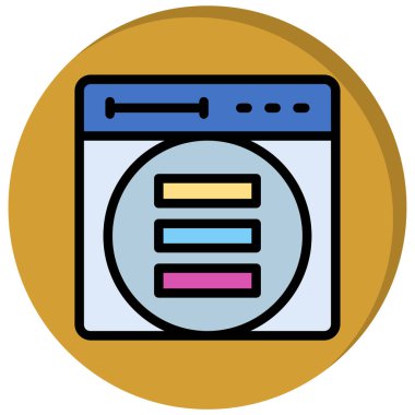 Web simgesi, vektör illüstrasyonu