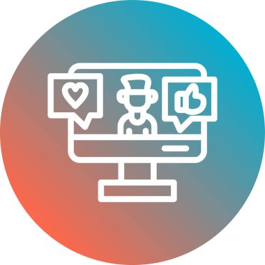 Sohbet simgesi vektör illüstrasyonu