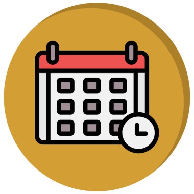 Takvim. Web simgesi basit illüstrasyon