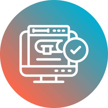 vektör çember çizgisi simgesini kontrol et