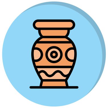 Çömlek. Web simgesi basit illüstrasyon