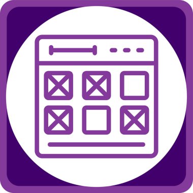 Bir web simgesinin vektör illüstrasyonu