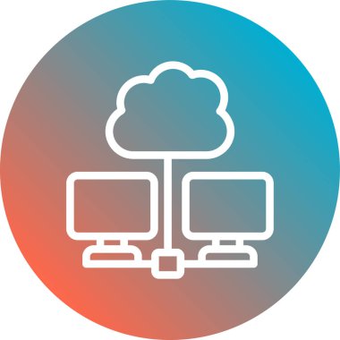 Bulut. Web simgesi basit illüstrasyon