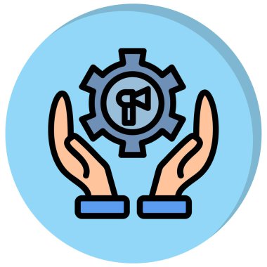 Bir dişli simgesini vektör çizim