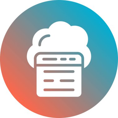 bulut depolama vektörü simgesi