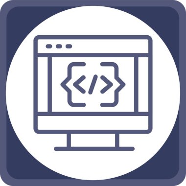Web geliştirme vektörü renk simgesi